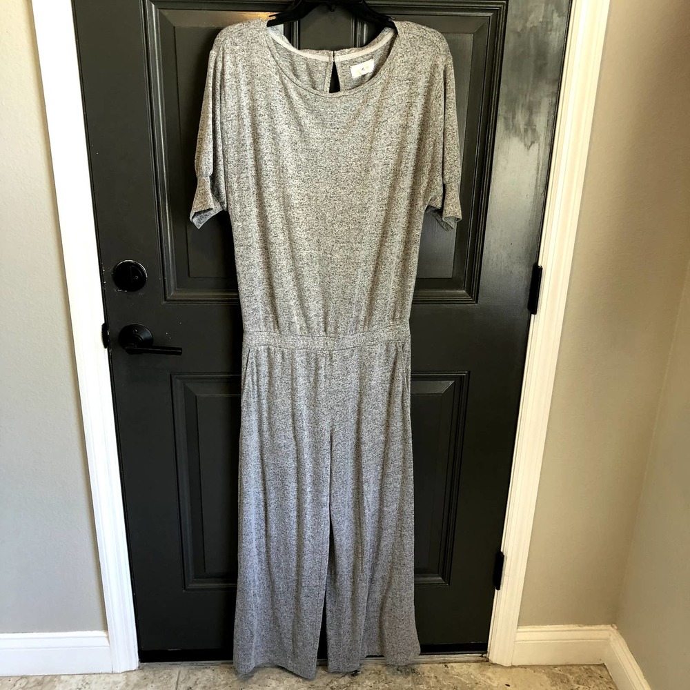 lou & grey gray drop waist jumpsuit size XS extra small